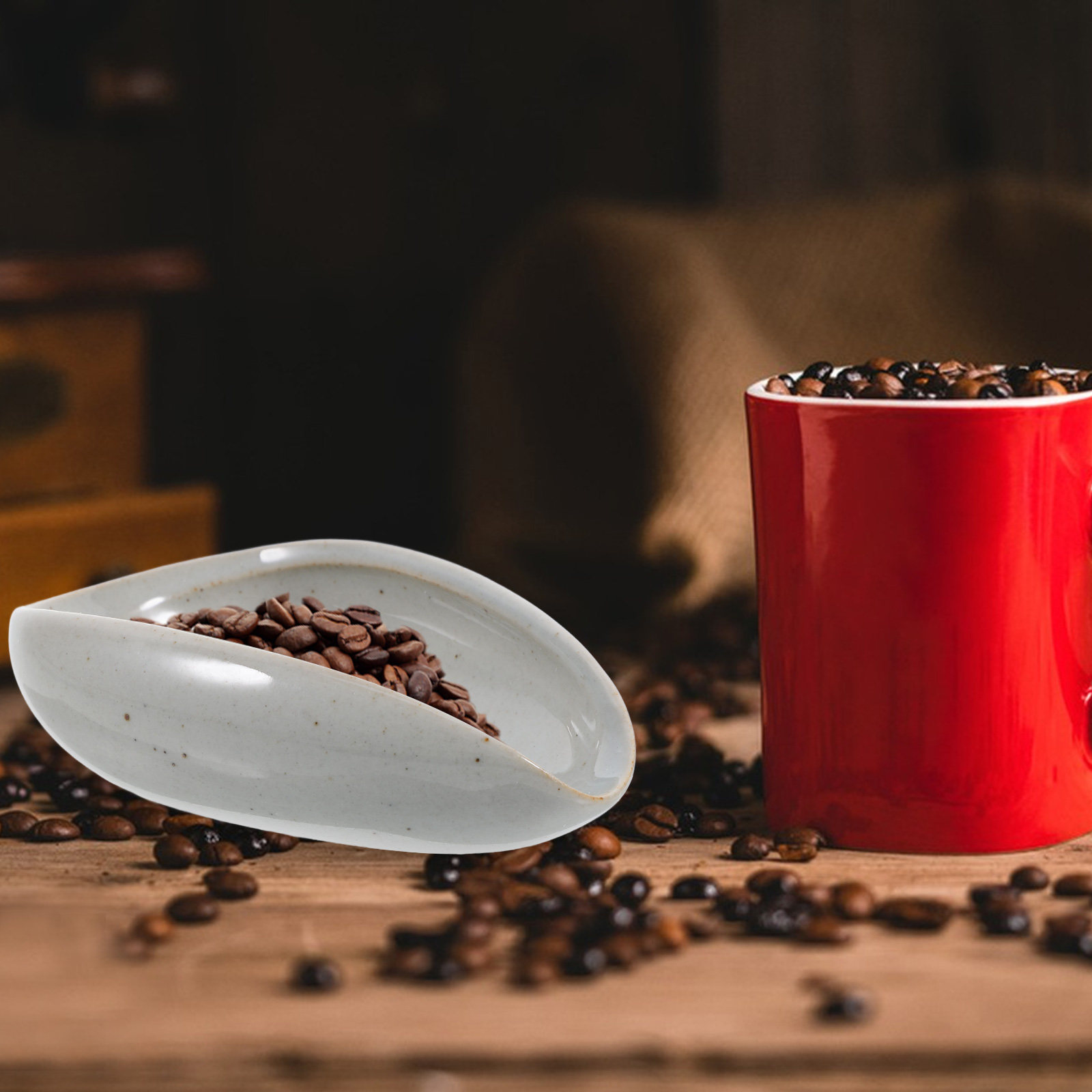 Coffee Tea Leaf - Керамический лоток для дозирования кофейных зерен,