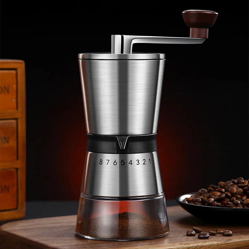 Burr Hand Grinder - Ручная кофемолка с 8 регулировками помола,