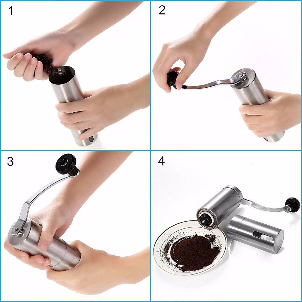 Мини-кофемолка ручная из нержа – обзор и цена Burr Hand Grinder