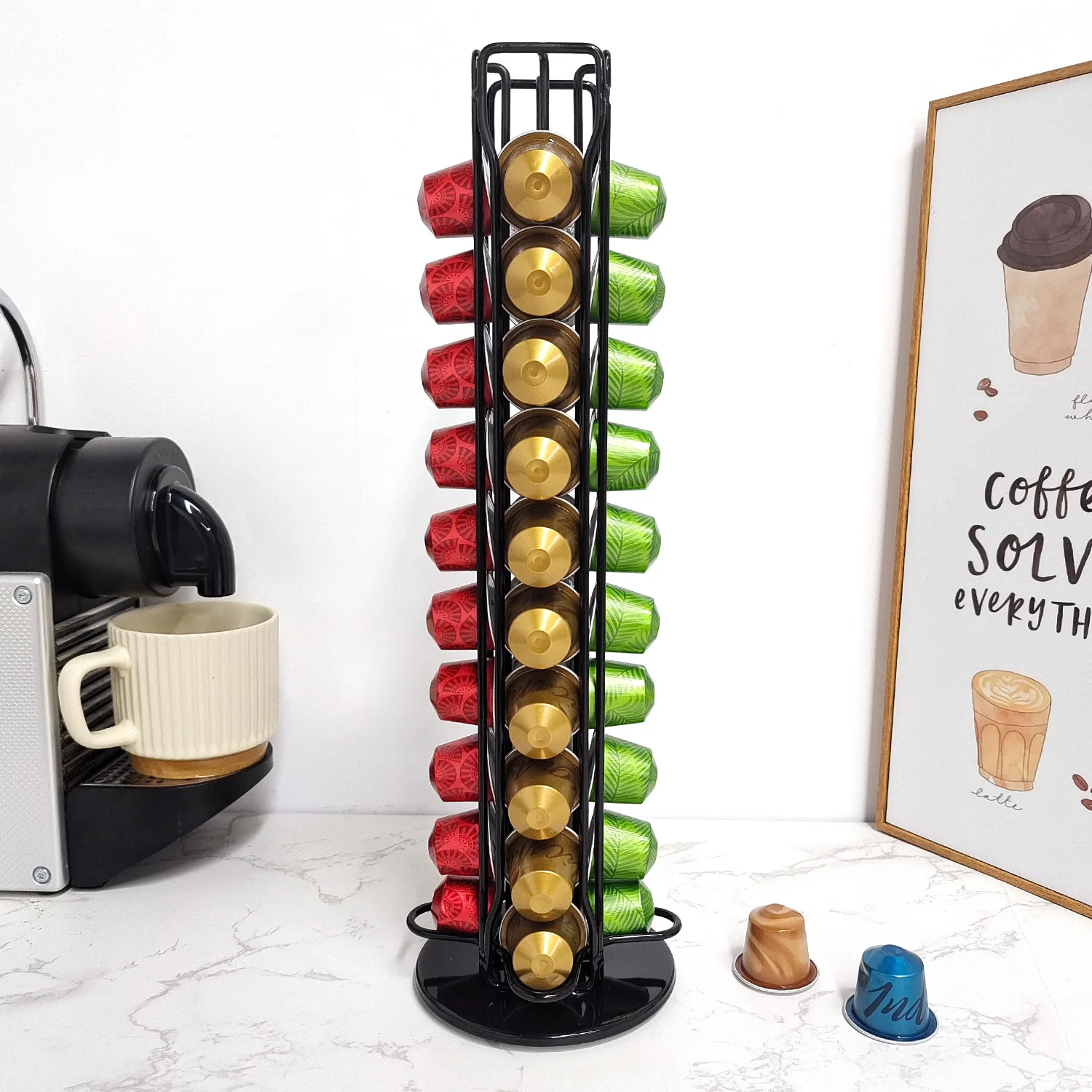 1 шт., 40 капсул для кофе, дер – обзор и цена Coffee Capsule Holder