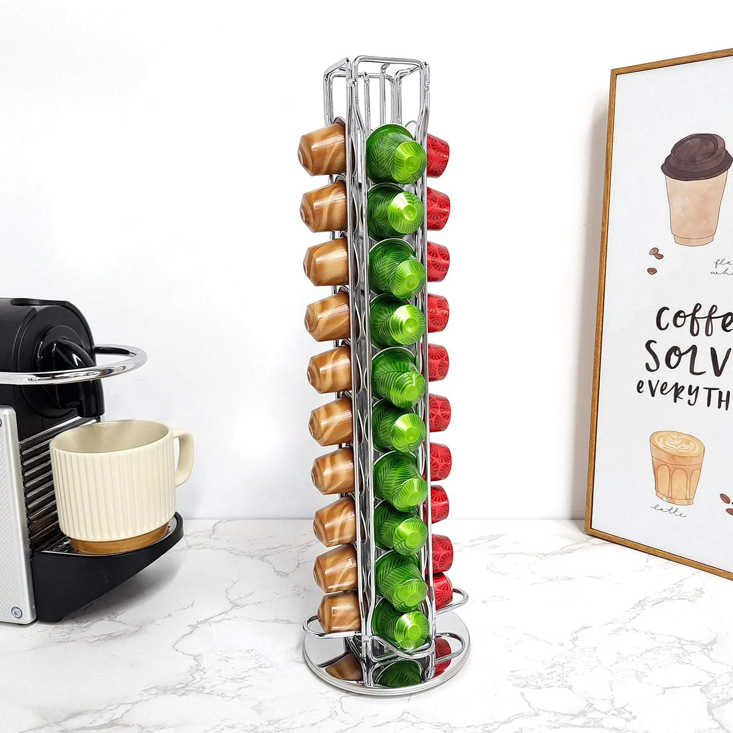 1 шт., 40 капсул для кофе, дер – обзор и цена Coffee Capsule Holder