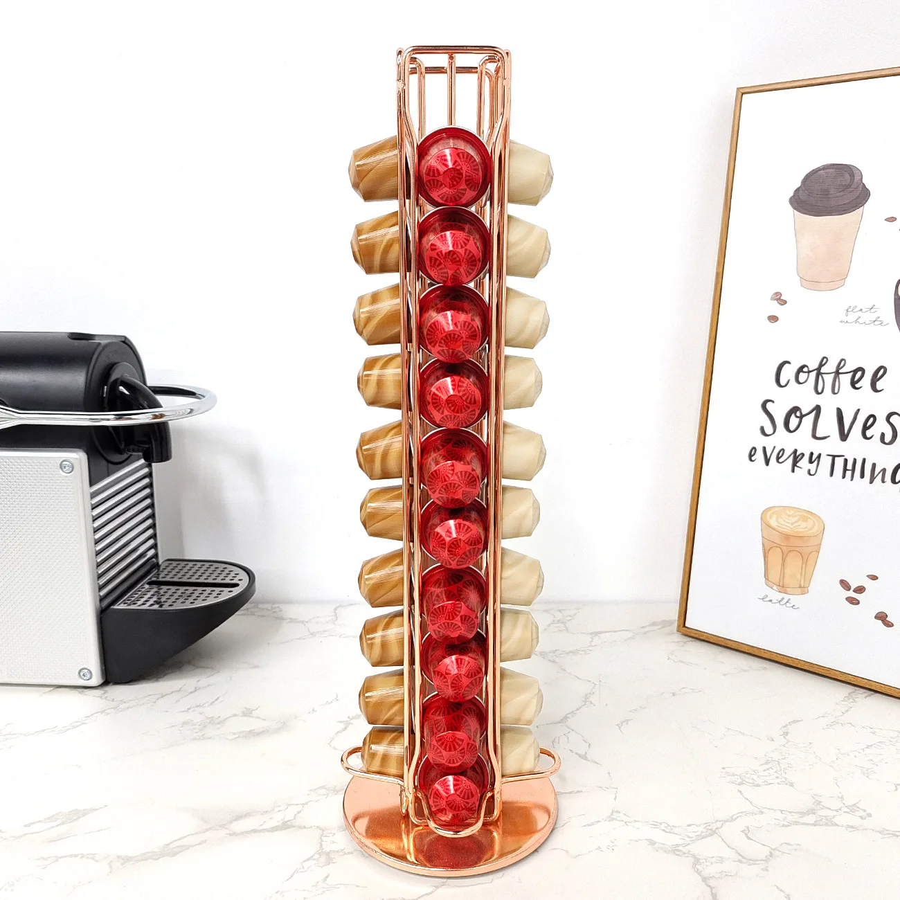 1 шт., 40 капсул для кофе, дер – обзор и цена Coffee Capsule Holder