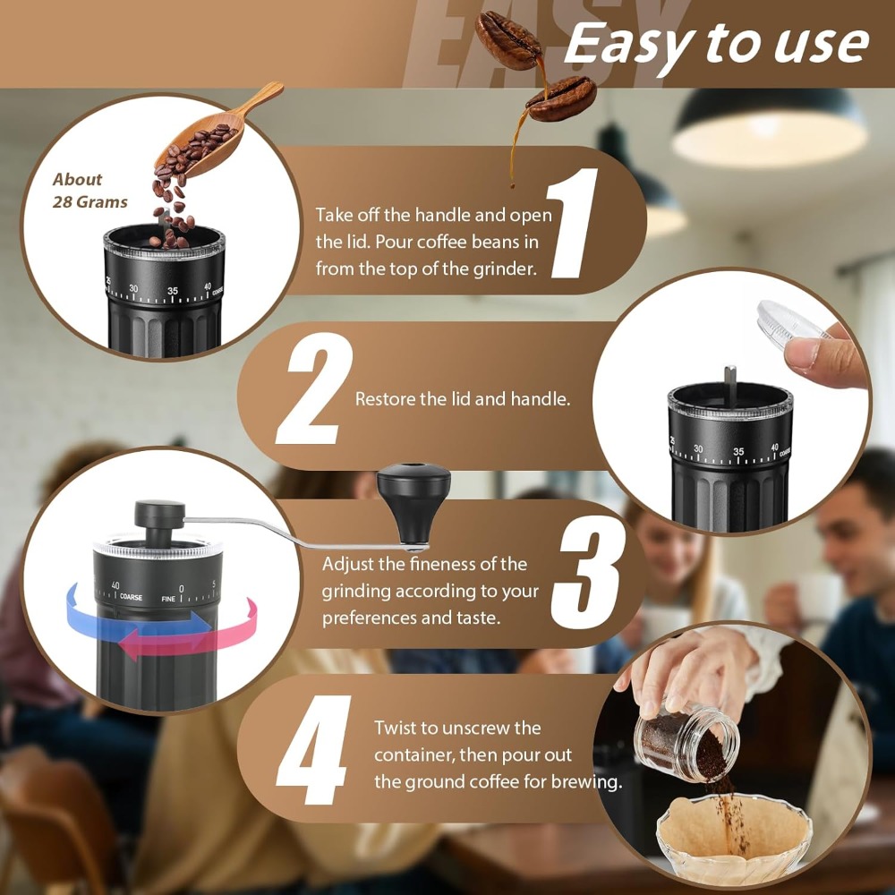 Ручная кофемолка с 40 внешними – обзор и цена Burr Hand Grinder